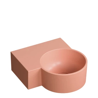 vasque à poser/suspendu - gauche, 33 x 34 cm