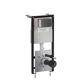 STRONGFRAME bâti-support avec chasse d'eau ECO pour cuvette de WC murale + STEEL-R45 plaque de commande en acier inoxydable