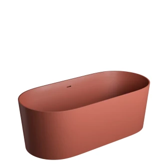 freestanding bath with overflow, 160 x 75 cm