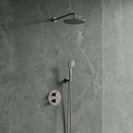 thermostatic shower system for concealed installation
