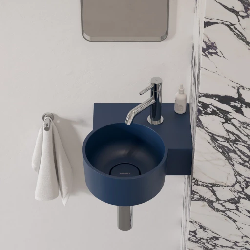 vasque à poser/suspendu - droite, 33 x 34 cm