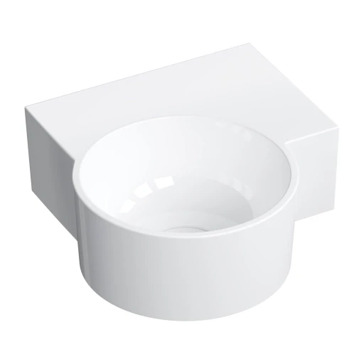 vasque à poser/suspendu - droite, 33 x 34 cm
