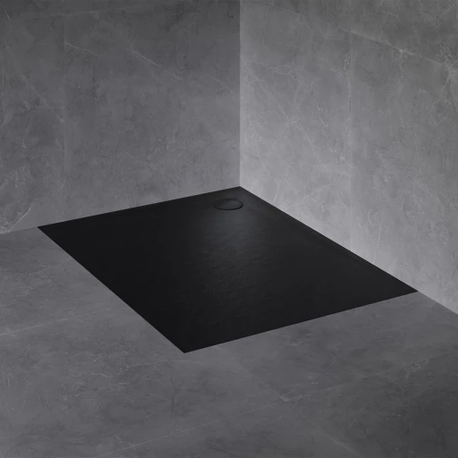 slate-effect shower tray, 90 x 120 cm