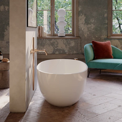 freestanding bath, 160 x 75 cm