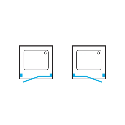 hinged shower door, 110 cm
