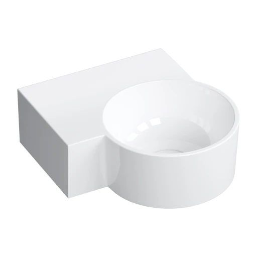 vasque à poser/suspendu - gauche, 33 x 34 cm