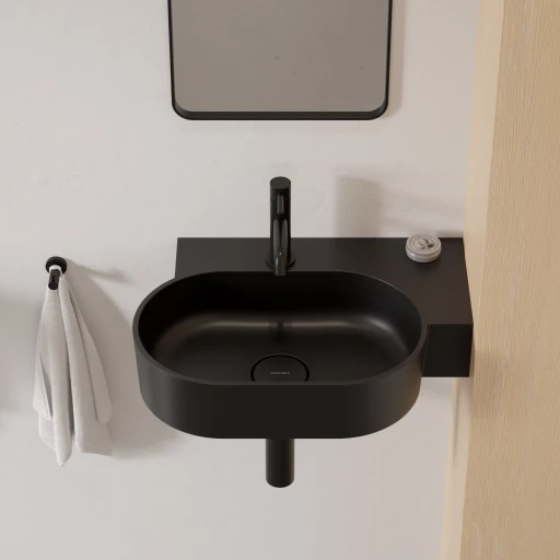 vasque à poser/suspendu - droite, 55 x 36 cm