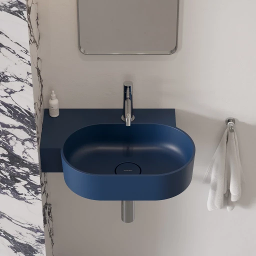 umywalka nablatowa/wisząca - lewa, 55 x 38 cm