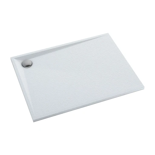 slate-effect shower tray, 80 x 100 cm