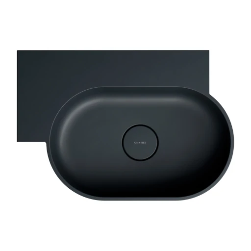 countertop/wall-mounted basin - left, 55 x 36 cm