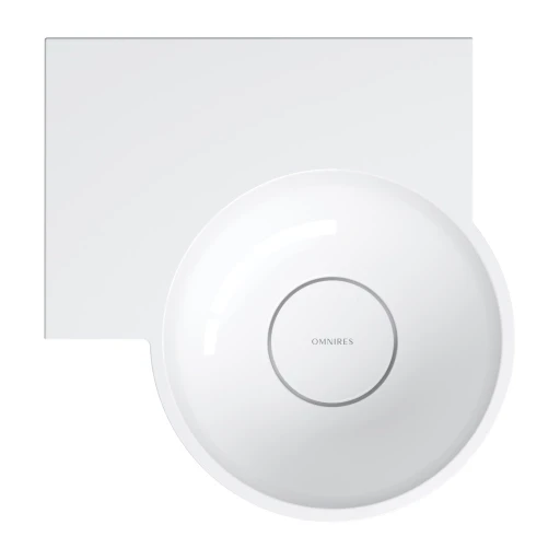 vasque à poser/suspendu - gauche, 33 x 34 cm