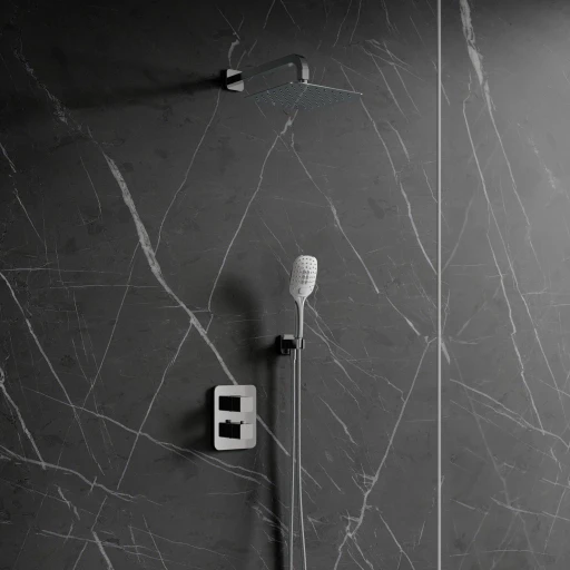 thermostatic shower system for concealed installation