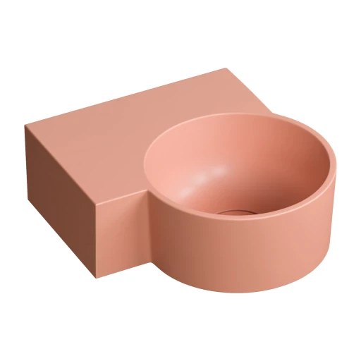 vasque à poser/suspendu - gauche, 33 x 34 cm