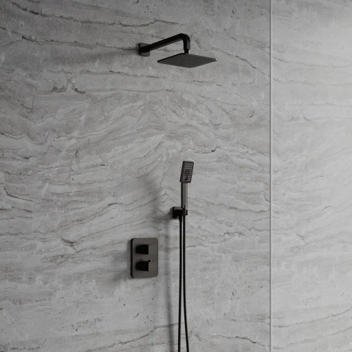 thermostatic shower system for concealed installation