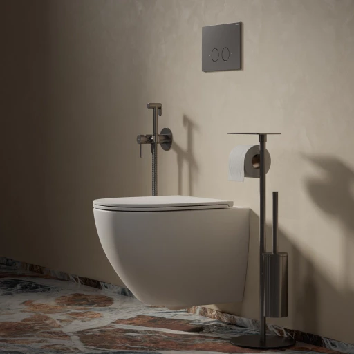 STRONGFRAME bâti-support avec chasse d'eau ECO pour cuvette de WC murale + STEEL-R45 plaque de commande en acier inoxydable