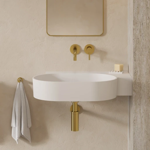 umywalka nablatowa/wisząca - prawa, 64 x 44 cm