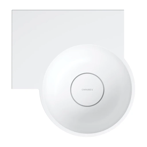 umywalka nablatowa/wisząca - lewa, 33 x 34 cm