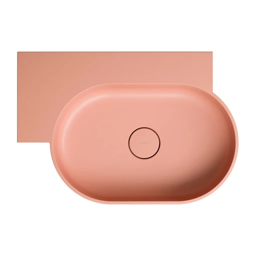 countertop/wall-mounted basin - left, 64 x 44 cm