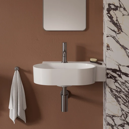 vasque à poser/suspendu - droite, 55 x 36 cm