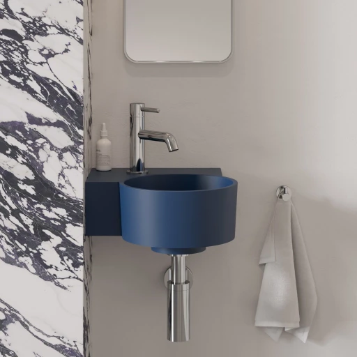 vasque à poser/suspendu - gauche, 33 x 34 cm