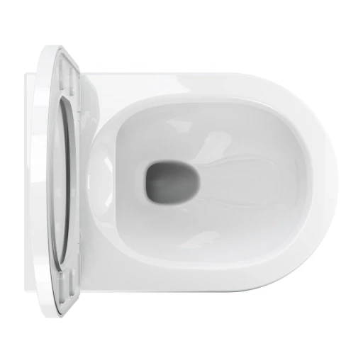cuvette de WC murale avec abattant frein de chute, 52 x 36 cm