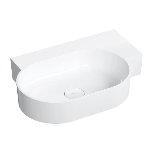 vasque à poser/suspendu - droite, 64 x 44 cm