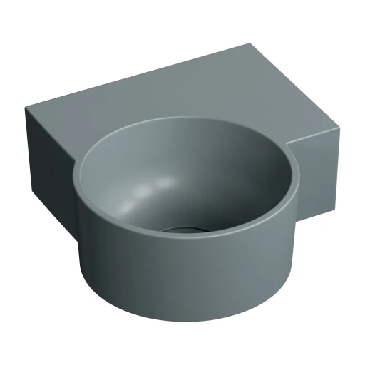 vasque à poser/suspendu - droite, 33 x 34 cm