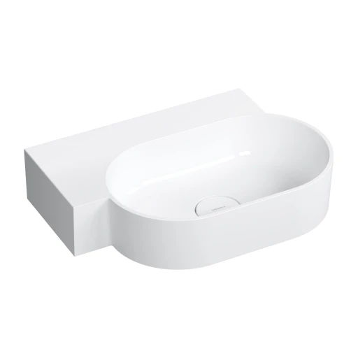 countertop/wall-mounted basin - left, 55 x 36 cm