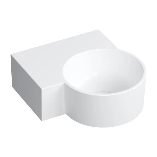 umywalka nablatowa/wisząca - lewa, 33 x 34 cm