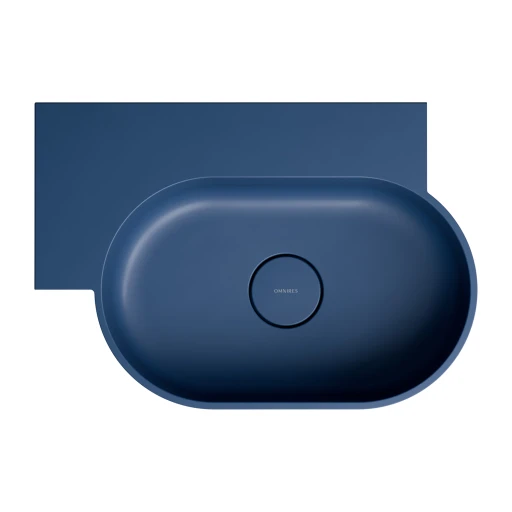 countertop/wall-mounted basin - left, 55 x 36 cm