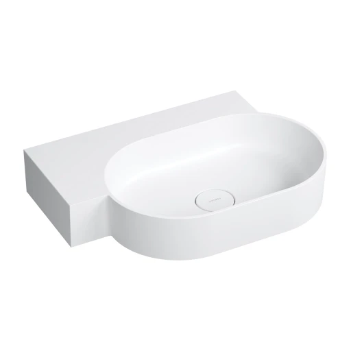 countertop/wall-mounted basin - left, 64 x 44 cm