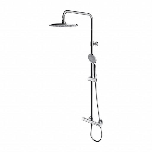 thermostatic shower system for exposed installation