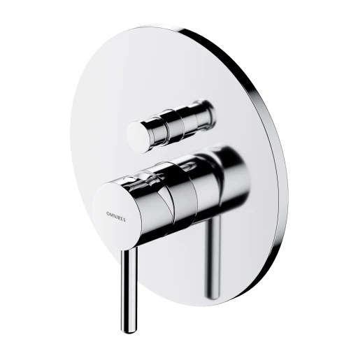 shower/bath mixer for concealed installation, chrome