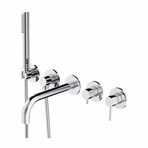 5-hole bath mixer for concealed installation