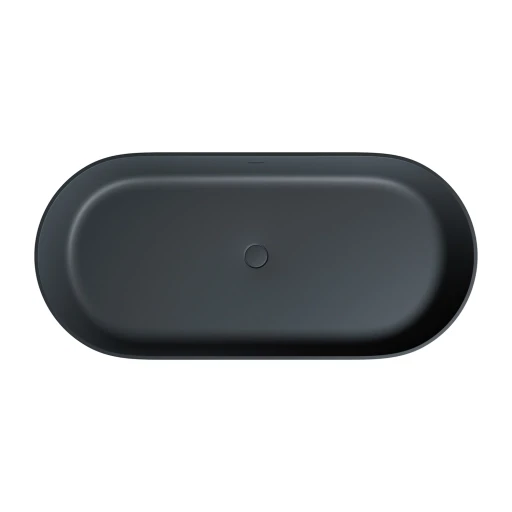 freestanding bath with overflow, 160 x 75 cm