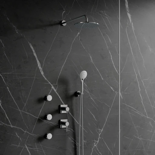 shower system for concealed installation with body jets