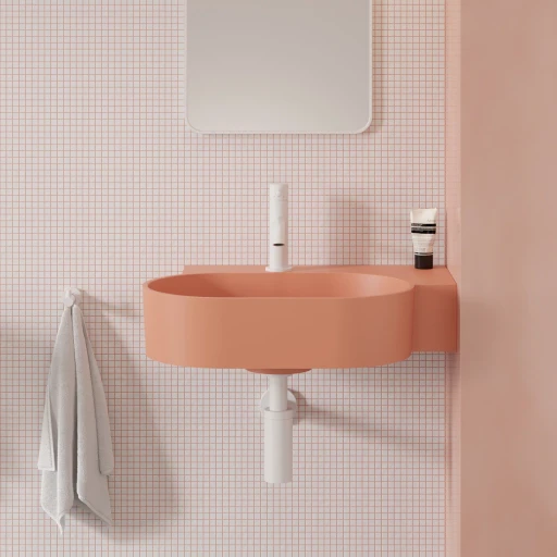 umywalka nablatowa/wisząca - prawa, 55 x 38 cm