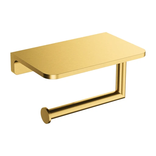 toilet roll holder with a shelf