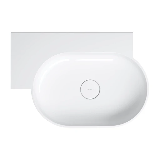 countertop/wall-mounted basin - left, 64 x 44 cm