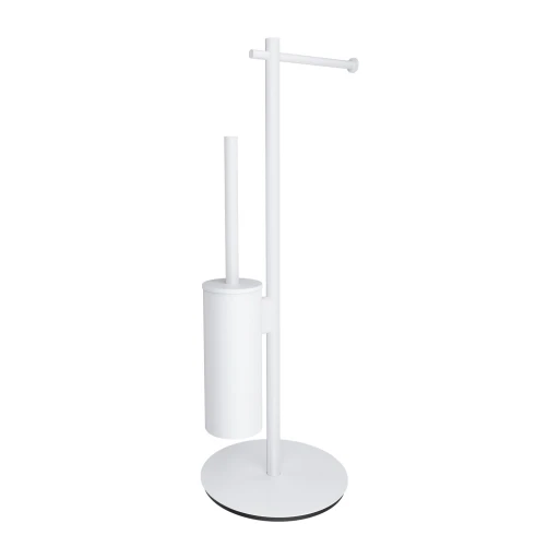 free-standing toilet roll and brush holder