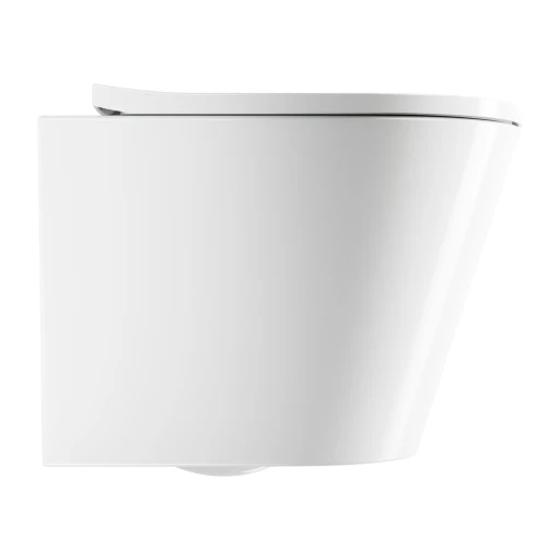 cuvette de WC murale avec abattant frein de chute, 52 x 36 cm
