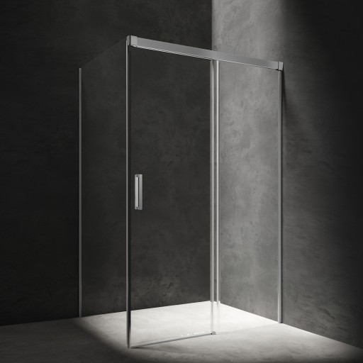 kabina prysznicowa prostokątna z drzwiami przesuwnymi, 120 x 100 cm