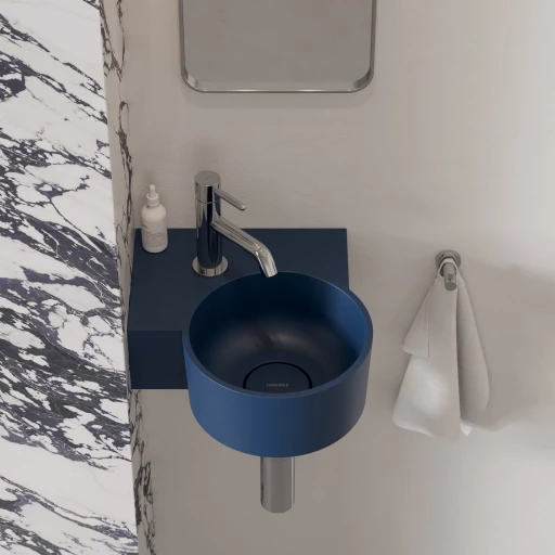 vasque à poser/suspendu - gauche, 33 x 34 cm