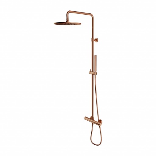 thermostatic shower system for exposed installation