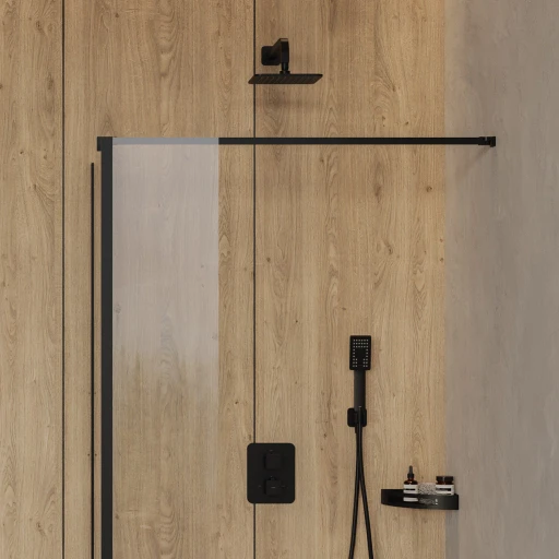 walk-in shower enclosure with side wall, 90 x 30 cm