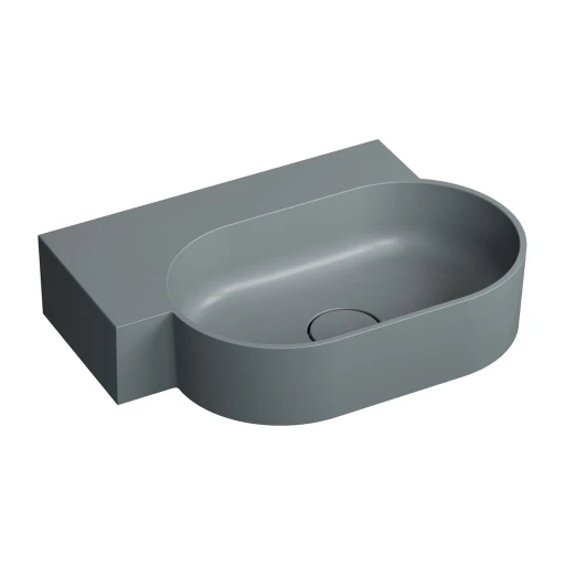 countertop/wall-mounted basin - left, 55 x 36 cm