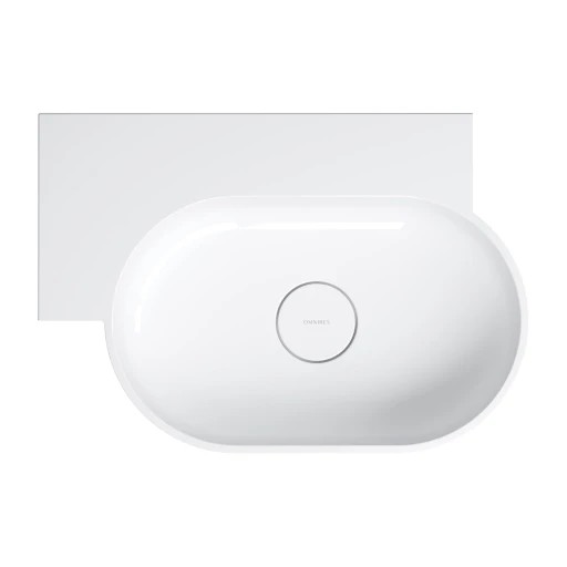 countertop/wall-mounted basin - left, 55 x 36 cm