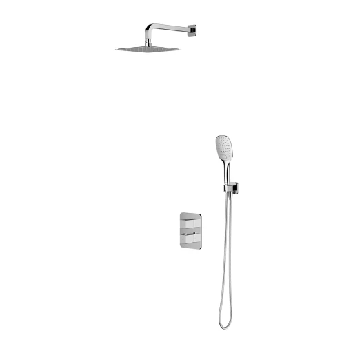thermostatic shower system for concealed installation