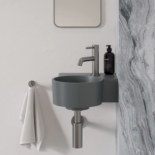 vasque à poser/suspendu - droite, 33 x 34 cm