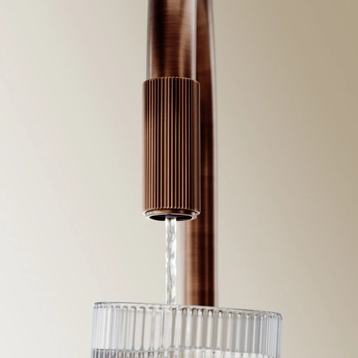 kitchen tap with a water filtering system